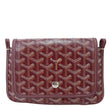 GOYARD Plumet Chevron Print Canvas Clutch Shoulder Bag Red