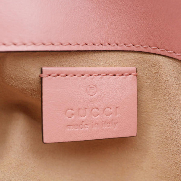 GUCCI GG Marmont Super Mini Matelasse Leather Crossbody Bag Pink 476433