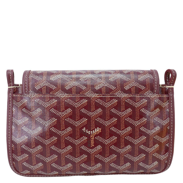GOYARD Plumet Chevron Print Canvas Clutch Shoulder Bag Red