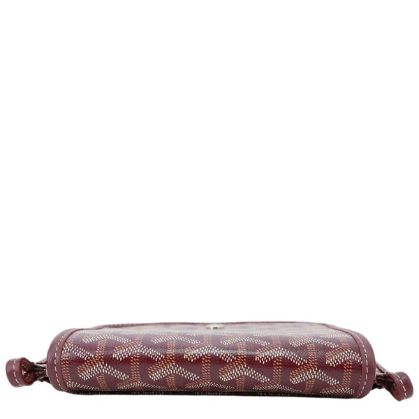 GOYARD Plumet Chevron Print Canvas Clutch Shoulder Bag Red