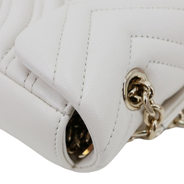 GUCCI GG Marmont Matelasse Chevron Shoulder Bag Off White 837280