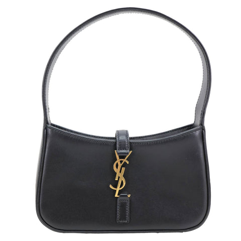 YVES SAINT LAURENT Le 5 à 7 Smooth Leather Shoulder Bag Black