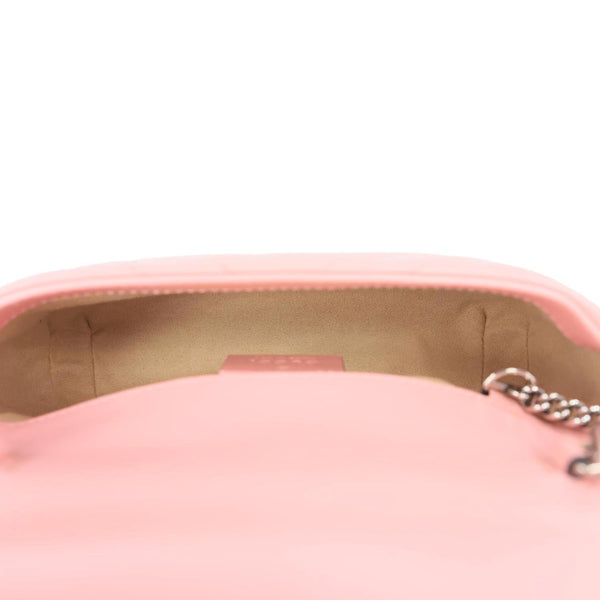 GUCCI GG Marmont Super Mini Matelasse Leather Crossbody Bag Pink 476433