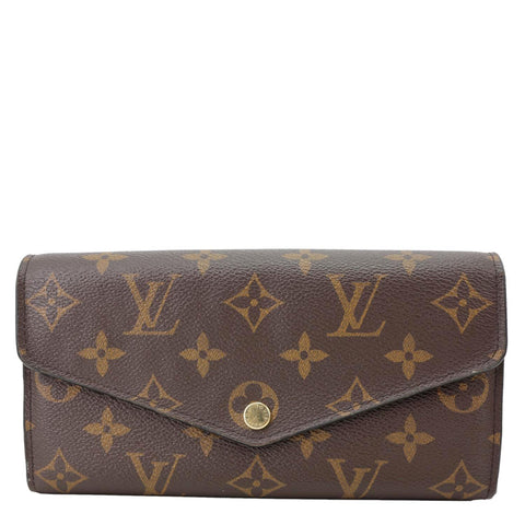 LOUIS VUITTON Sarah Monogram Canvas Wallet Brown