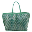 GOYARD Anjou PM Chevron Print Canvas Tote Bag Green