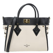 LOUIS VUITTON On My Side MM Monogram Tufted Canvas Shoulder Bag Off White