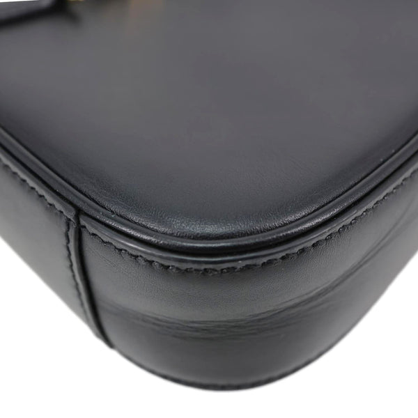 YVES SAINT LAURENT Le 5 à 7 Smooth Leather Shoulder Bag Black