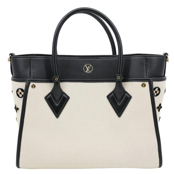 LOUIS VUITTON On My Side MM Monogram Tufted Canvas Shoulder Bag Off White