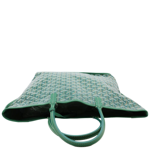 GOYARD Anjou PM Chevron Print Canvas Tote Bag Green