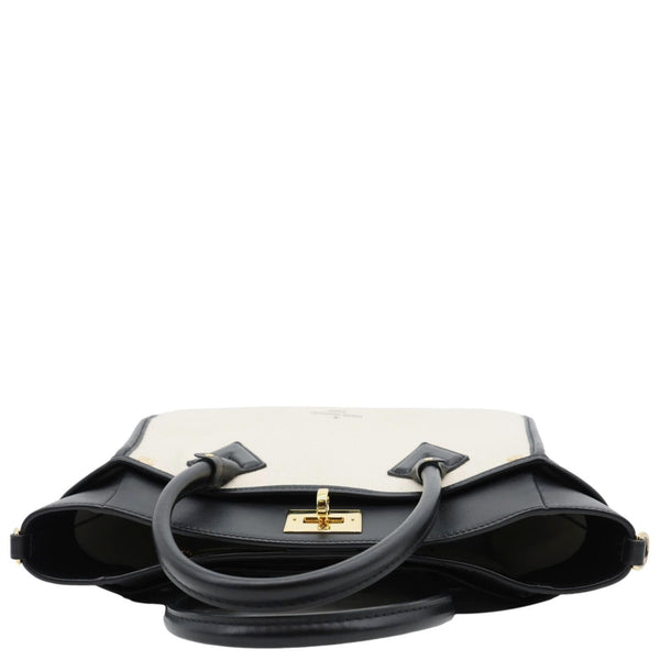LOUIS VUITTON On My Side MM Monogram Tufted Canvas Shoulder Bag Off White