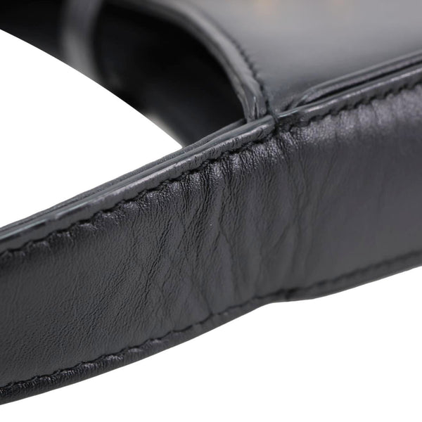 YVES SAINT LAURENT Le 5 à 7 Smooth Leather Shoulder Bag Black