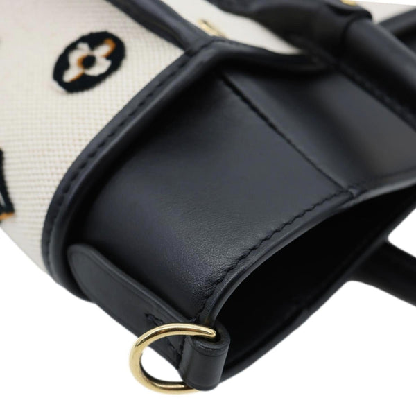 LOUIS VUITTON On My Side MM Monogram Tufted Canvas Shoulder Bag Off White
