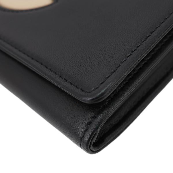 CHANEL CC Logo Quilted Leather Long Wallet Black
