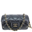 CHANEL Box Of Secrets Quilted Lambskin Leather Chain Crossbody Bag Black