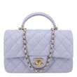 CHANEL Classic Rectangular Flap Mini Quilted Leather Top Handle Crossbody Bag Light Purple
