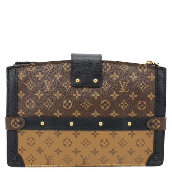 LOUIS VUITTON Trunk Clutch Reverse Monogram Crossbody Bag Brown