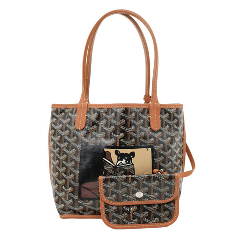 Goyard Anjou Mini Canvas Shoulder Bag Black