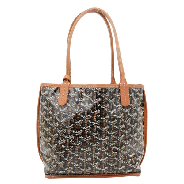 Goyard Anjou Mini Canvas Shoulder Bag Black