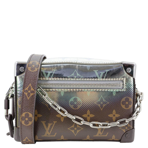 LOUIS VUITTON Soft Trunk Mini Monogram Metallic Nebula Shoulder Bag Brown