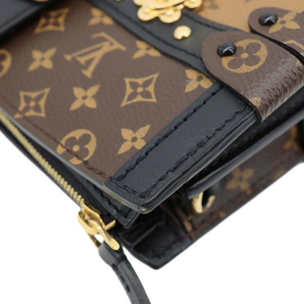 LOUIS VUITTON Trunk Clutch Reverse Monogram Crossbody Bag Brown