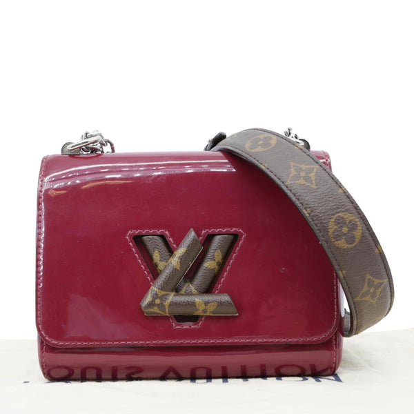 LOUIS VUITTON Twist PM Monogram Patent Leather Shoulder Bag Red