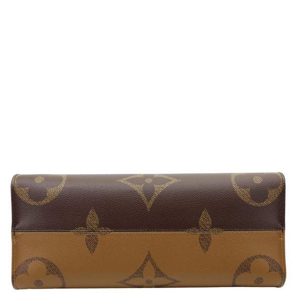 LOUIS VUITTON Onthego MM Giant Monogram Reverse Canvas Tote Bag Brown