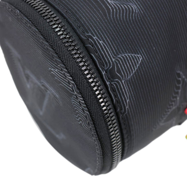 LOUIS VUITTON 2054 Expandable Polochon Nylon Shoulder Bag Black