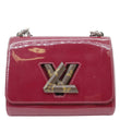 LOUIS VUITTON Twist PM Monogram Patent Leather Shoulder Bag Red