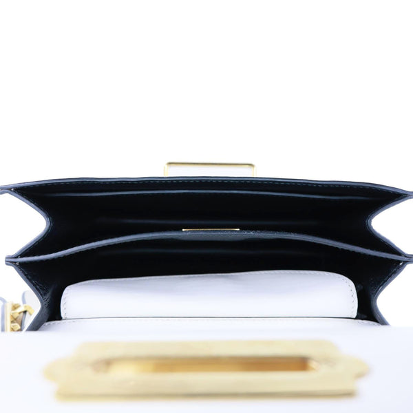 PRADA Cahier Large Soft Glace Calfskin Leather Shoulder Bag White