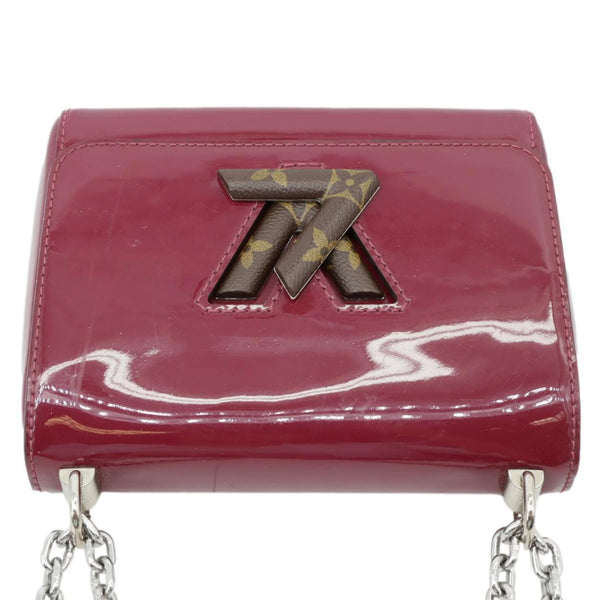 LOUIS VUITTON Twist PM Monogram Patent Leather Shoulder Bag Red