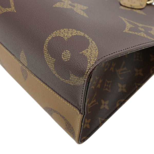 LOUIS VUITTON Onthego MM Giant Monogram Reverse Canvas Tote Bag Brown