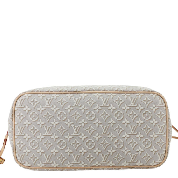 LOUIS VUITTON Neverfull MM Monogram Emblème Peuplier Canvas Tote Bag Cream