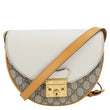 GUCCI Padlock Saddle Small GG Supreme Canvas Shoulder Bag Beige 644524