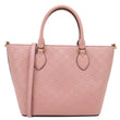 GUCCI Zippered Bucket Small GG Leather Tote Bag Pink 432124
