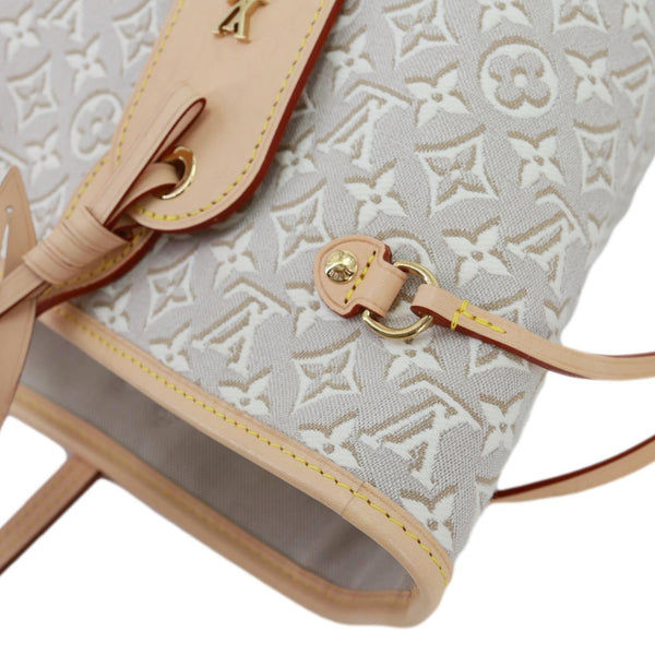 LOUIS VUITTON Neverfull MM Monogram Emblème Peuplier Canvas Tote Bag Cream