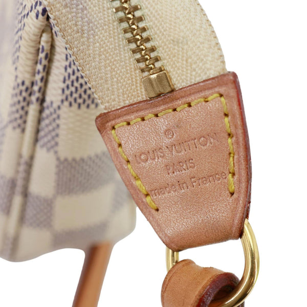 LOUIS VUITTON Pochette Accessoires Damier Azur Pouch White