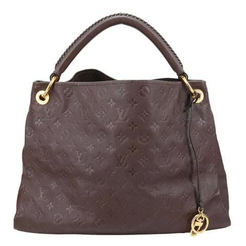 LOUIS VUITTON Artsy MM Monogram Empreinte Leather Hobo Bag Brown