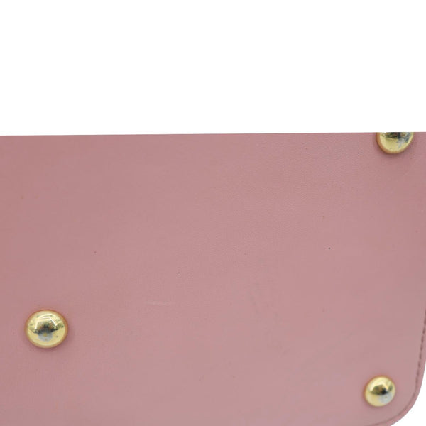 GUCCI Zippered Bucket Small GG Leather Tote Bag Pink 432124