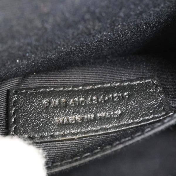 YVES SAINT LAURENT Vinyle Round Chevron Leather Camera Crossbody Bag Beige