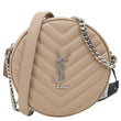 Yves Saint Laurent Vinyle Round Beige Camera Crossbody Bag - Front