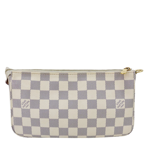 LOUIS VUITTON Pochette Accessoires Damier Azur Pouch White