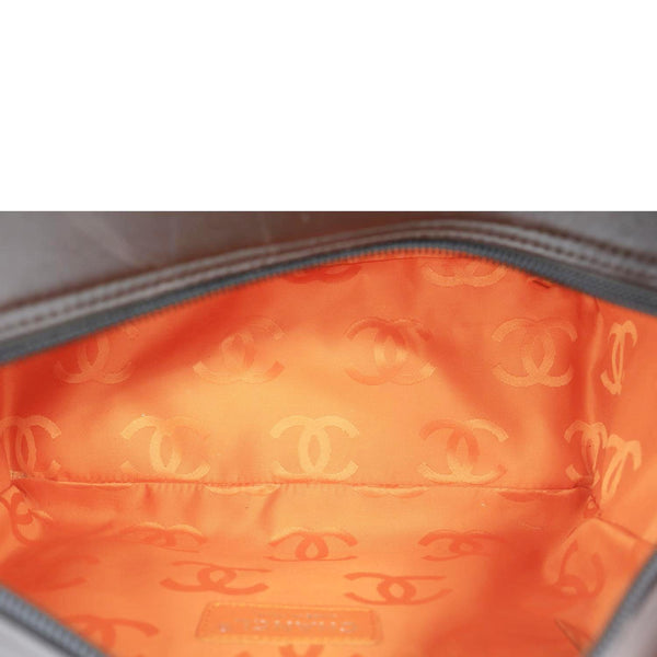 CHANEL Cambon Reporter Ligne Quilted Leather Shoulder Bag Brown