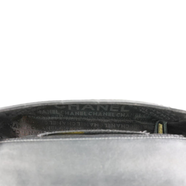 CHANEL Camellia Chocolate Bar Flap Mini Quilted Lambskin Leather Crossbody Bag Black