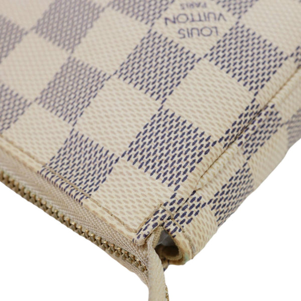 LOUIS VUITTON Pochette Accessoires Damier Azur Pouch White