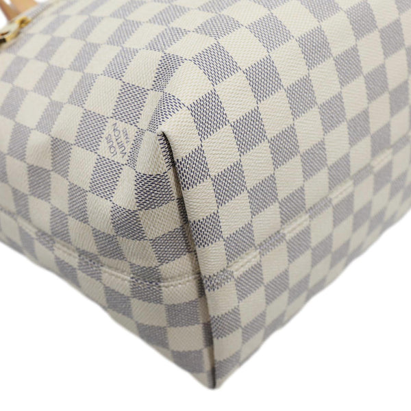 LOUIS VUITTON Iena MM Damier Azur Shoulder Bag Rose Ballerine