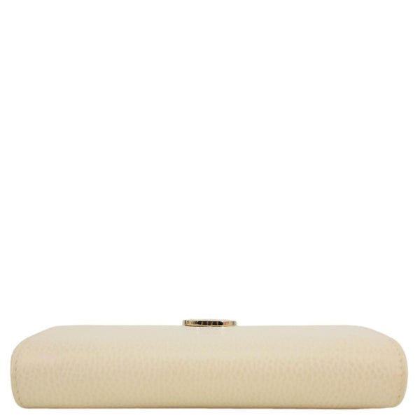 GUCCI GG Interlocking Leather Wallet On Chain Crossbody Bag Off White 615523