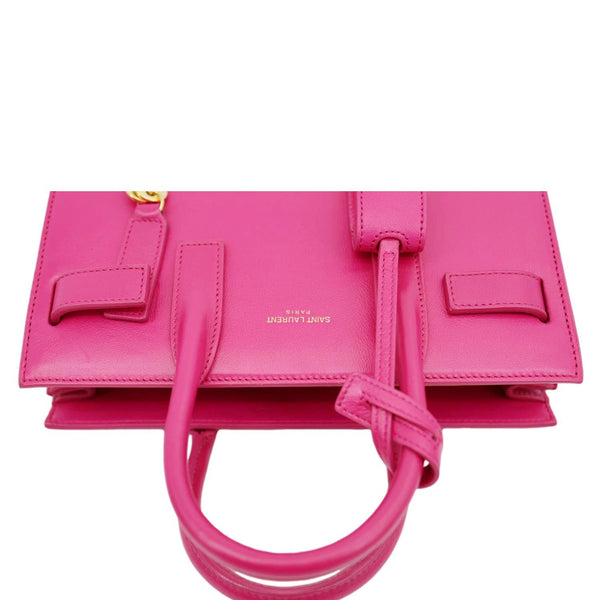 YVES SAINT LAURENT Sac de Jour Nano Calfskin Leather Satchel Bag Pink