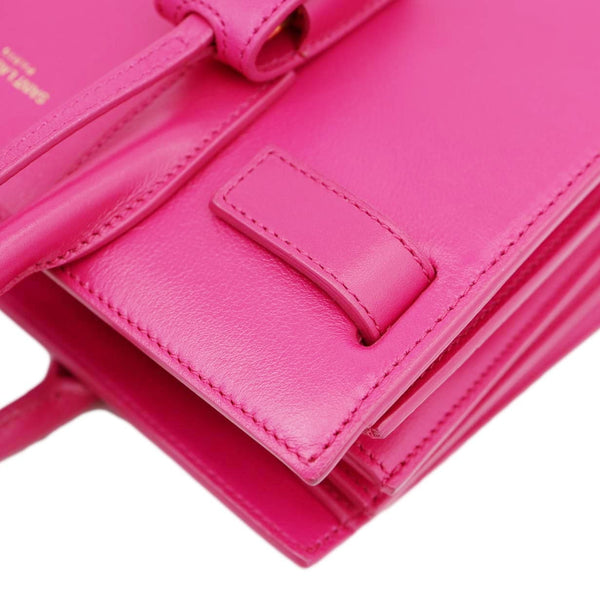 YVES SAINT LAURENT Sac de Jour Nano Calfskin Leather Satchel Bag Pink