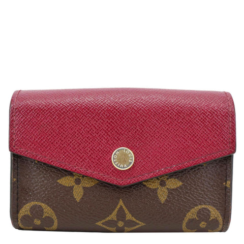 LOUIS VUITTON Sarah Multicartes Monogram Canvas Wallet Fuchsia