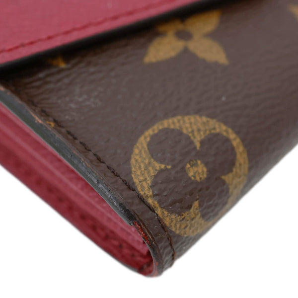 LOUIS VUITTON Sarah Multicartes Monogram Canvas Wallet Fuchsia